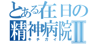 とある在日の精神病院Ⅱ（キチガイ）