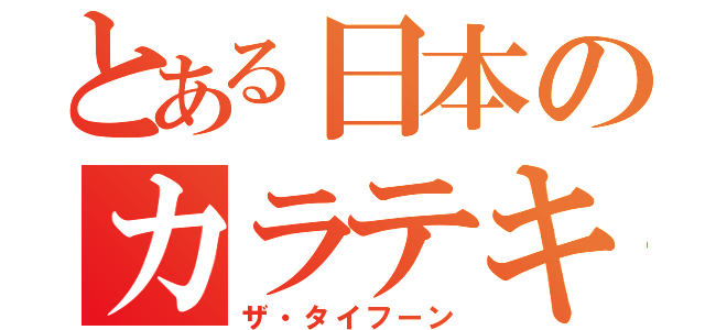 とある日本のカラテキッド（ザ・タイフーン）