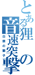 とある狸の音速突撃（白銀の獅子）