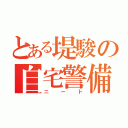 とある堤駿の自宅警備（ニート）