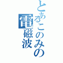 とあるこのみの電磁波（　）