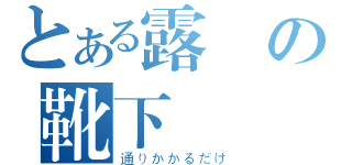 とある露様の靴下（通りかかるだけ）