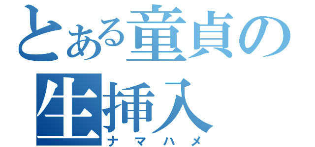 とある童貞の生挿入（ナマハメ）