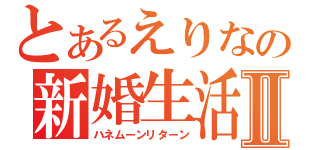 とあるえりなの新婚生活Ⅱ（ハネムーンリターン）