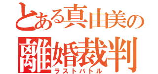 とある真由美の離婚裁判（ラストバトル）