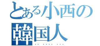 とある小西の韓国人（어떤 코니시의 한국인）