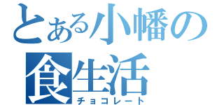 とある小幡の食生活（チョコレート）