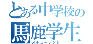 とある中学校の馬鹿学生（スチューデント）