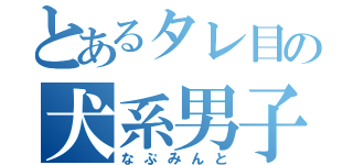 とあるタレ目の犬系男子（なぷみんと）