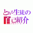 とある生徒の自己紹介（プロフィール）