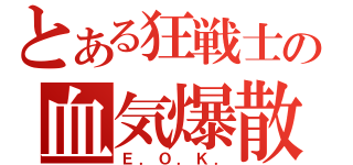 とある狂戦士の血気爆散（Ｅ．Ｏ．Ｋ．）