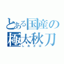 とある国産の極太秋刀魚（しおさば）