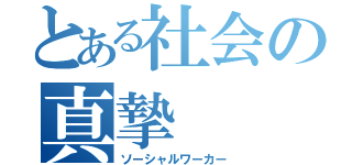 とある社会の真摯（ソーシャルワーカー）