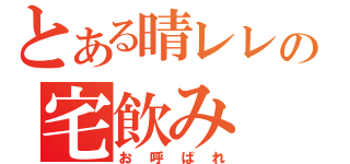 とある晴レレの宅飲み（お呼ばれ）