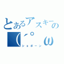 とあるアスキーアートの（´°ω°｀）（ショボーン）