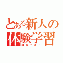 とある新人の体験学習（模擬テスト）