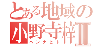 とある地域の小野寺梓Ⅱ（ヘンナヒト）