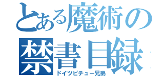 とある魔術の禁書目録（ドイツピチュー兄弟）