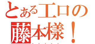 とある工口の藤本樣！（．．．．．）