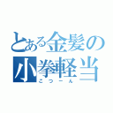 とある金髪の小拳軽当（こつーん）