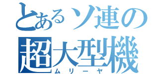 とあるソ連の超大型機（ムリーヤ）