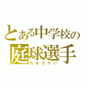 とある中学校の庭球選手（たまひろい）