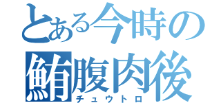 とある今時の鮪腹肉後部（チュウトロ）