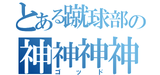 とある蹴球部の神神神神（ゴッド）