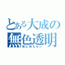 とある大成の無色透明（特に何もない）