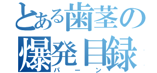 とある歯茎の爆発目録（パーン）