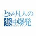 とある凡人の集中爆発（インデックス）