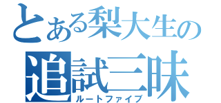 とある梨大生の追試三昧（ルートファイブ）