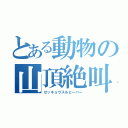 とある動物の山頂絶叫（ゼッキョウスルビーバー）