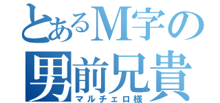 とあるＭ字の男前兄貴（マルチェロ様）