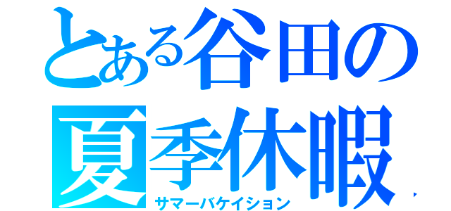 とある谷田の夏季休暇（サマーバケイション）