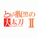 とある腹黑の大太刀Ⅱ（大丈夫ですか）