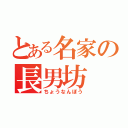 とある名家の長男坊（ちょうなんぼう）