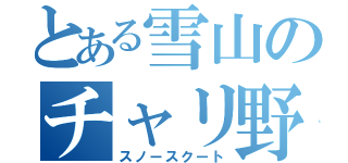 とある雪山のチャリ野郎（スノースクート）