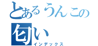 とあるうんこの匂い（インデックス）