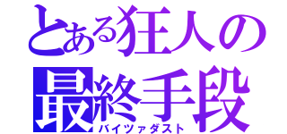 とある狂人の最終手段（バイツァダスト）