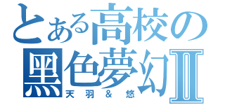 とある高校の黑色夢幻Ⅱ（天羽＆悠）