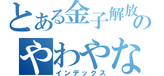 とある金子解放のやわやな（インデックス）