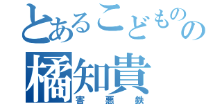 とあるこどもの国の橘知貴（害悪鉄）