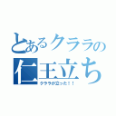 とあるクララの仁王立ち（クララが立った！！）