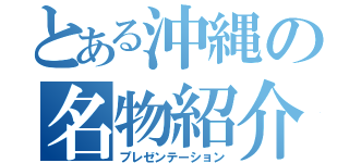 とある沖縄の名物紹介（プレゼンテーション）