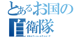 とあるお国の自衛隊（せるふでぃふぃんすふぉ～す）