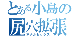 とある小島の尻穴拡張（アナルセックス）