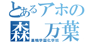 とあるアホの森 万葉（巣鴨学園化学班）