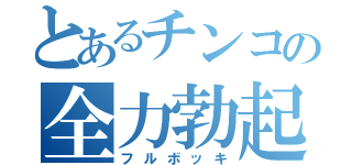 とあるチンコの全力勃起（フルボッキ）