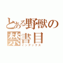 とある野獣の禁書目（インデックス）